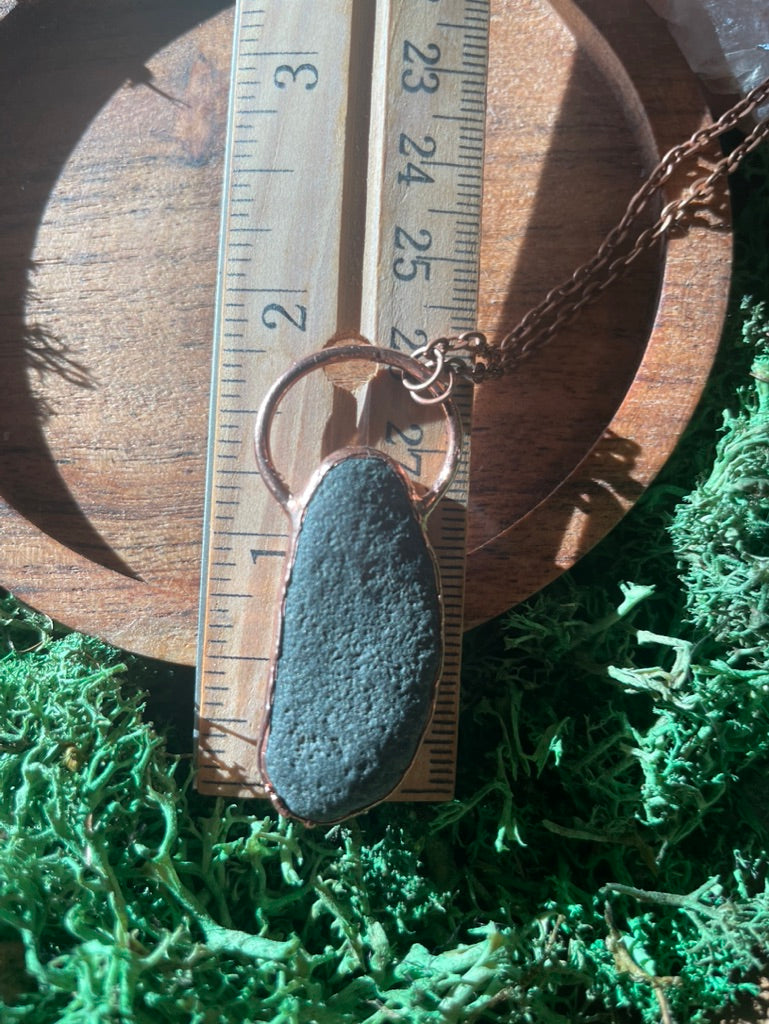 Electroformed Copper Lake Superior Stone Necklace