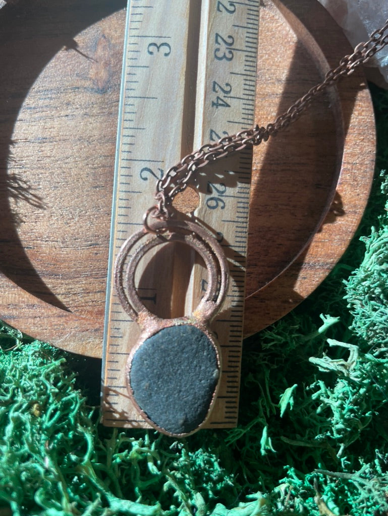 Electroformed Copper Lake Superior Stone Necklace