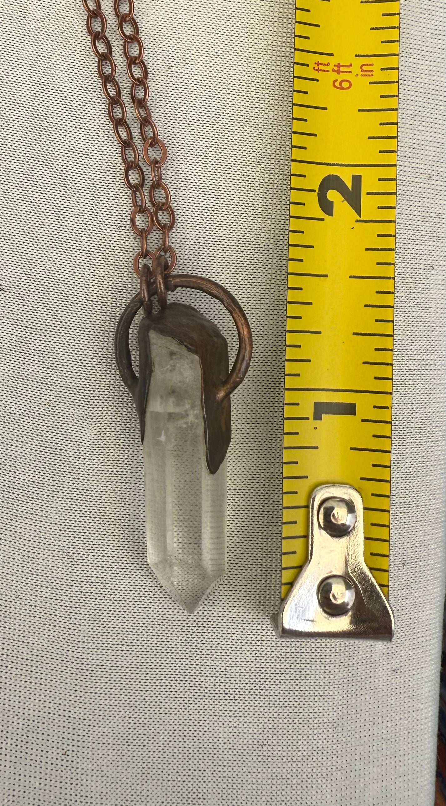 Electroformed Simple Quartz Necklace