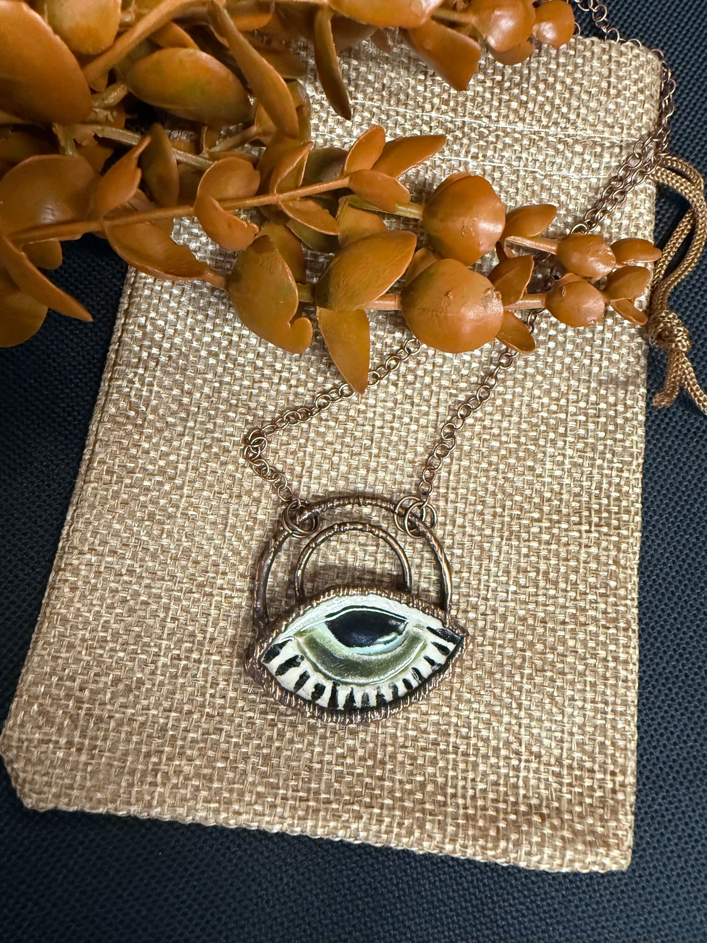 Electroformed Eye Copper Necklace