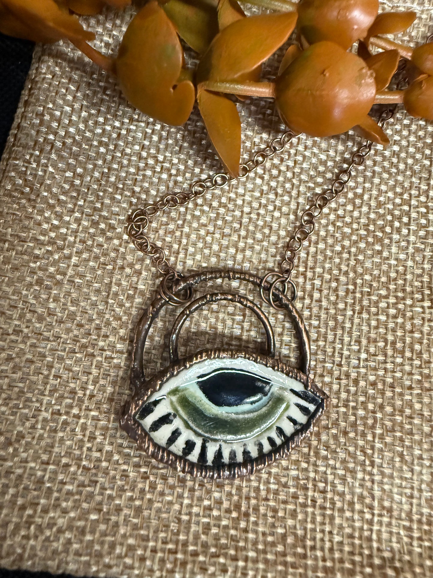 Electroformed Eye Copper Necklace