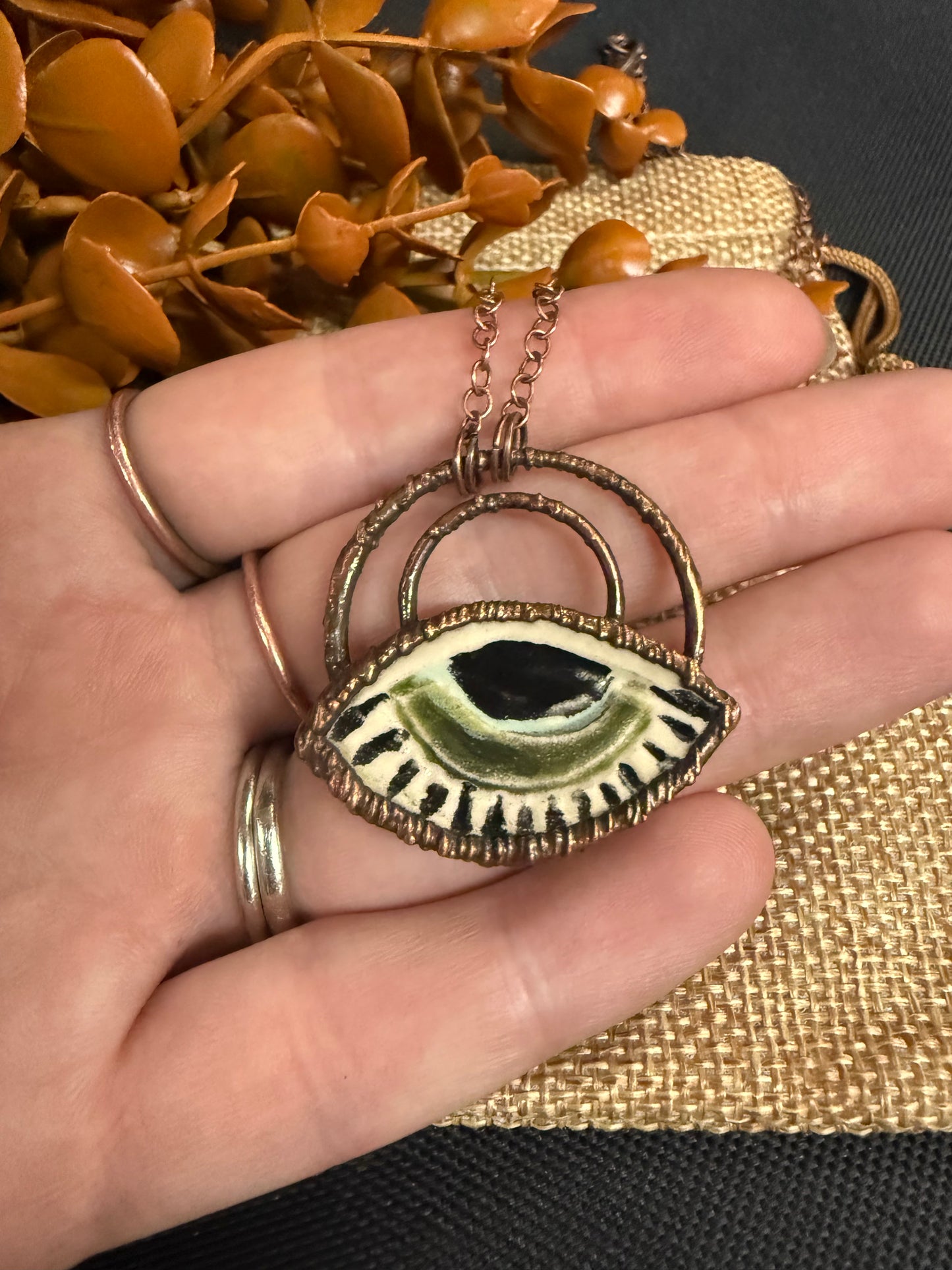 Electroformed Eye Copper Necklace