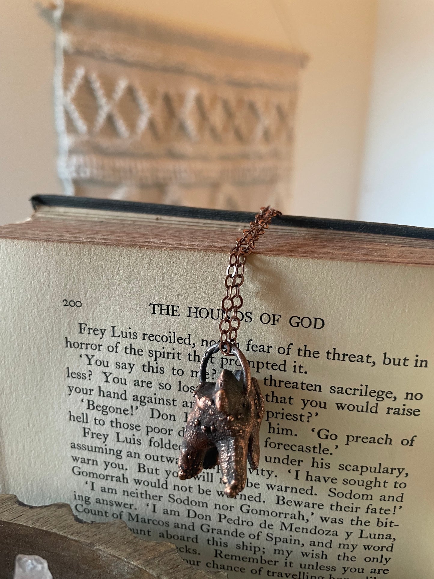 Electroformed Copper Deer Tooth Necklace