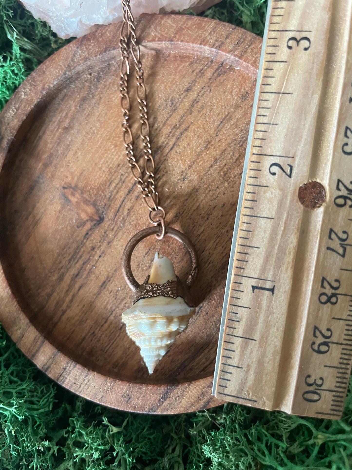 Electroformed Copper Rock Shell Necklace