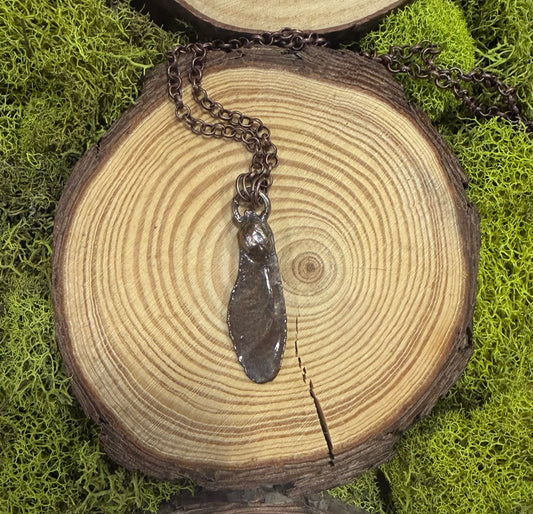 Electroformed Copper Maple Seed Necklace