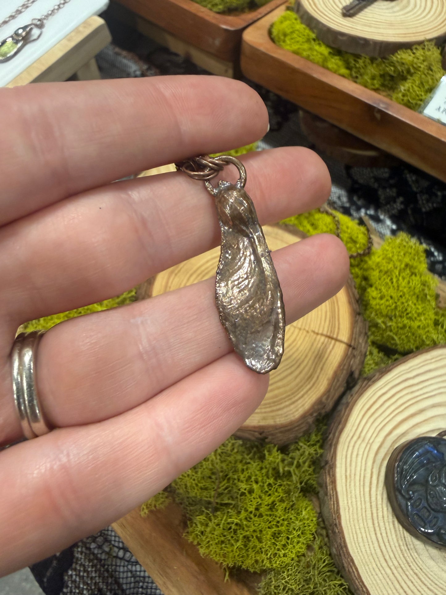 Electroformed Copper Maple Seed Necklace