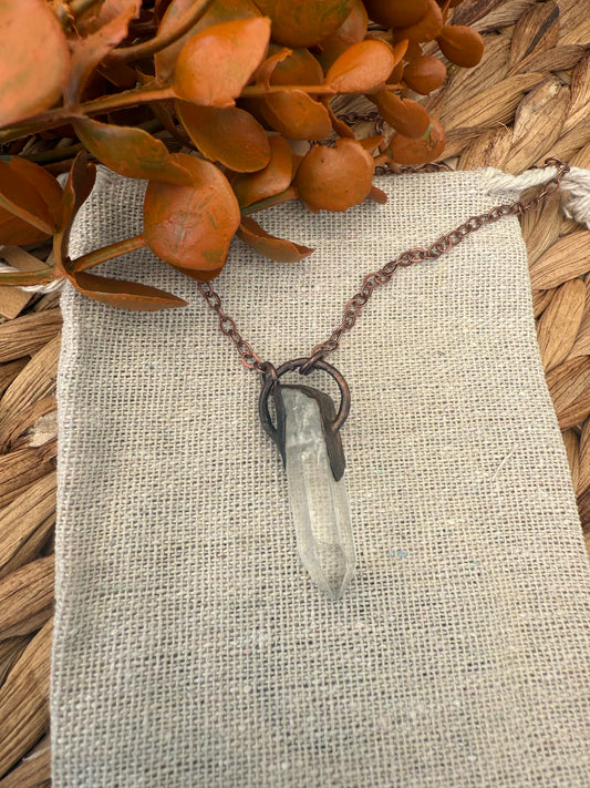 Electroformed Simple Quartz Necklace