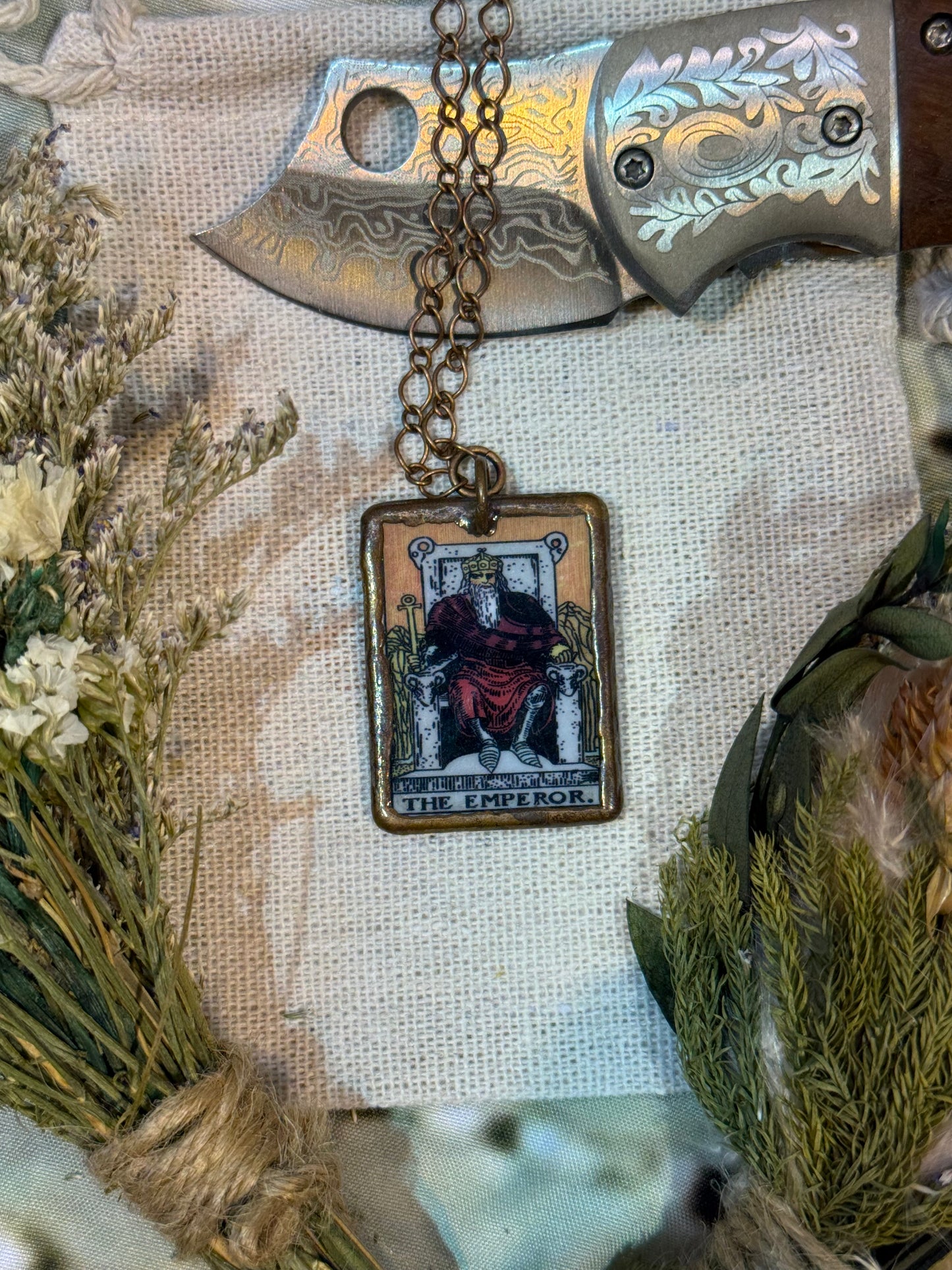 Electroformed Tarot Charm Necklaces