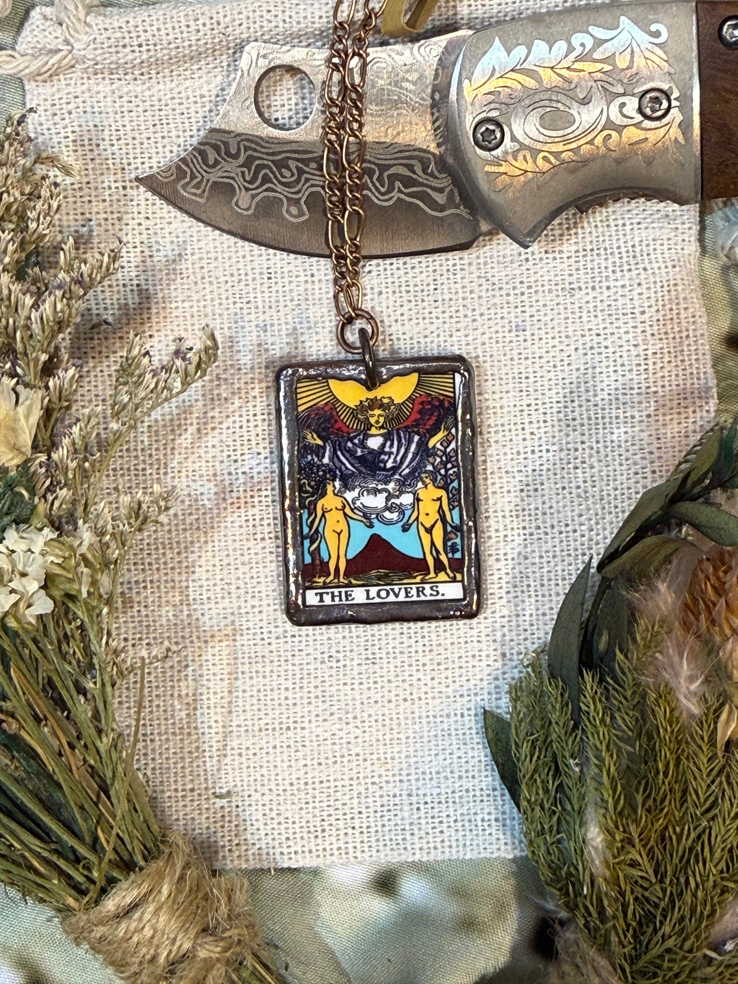 Electroformed Tarot Charm Necklaces